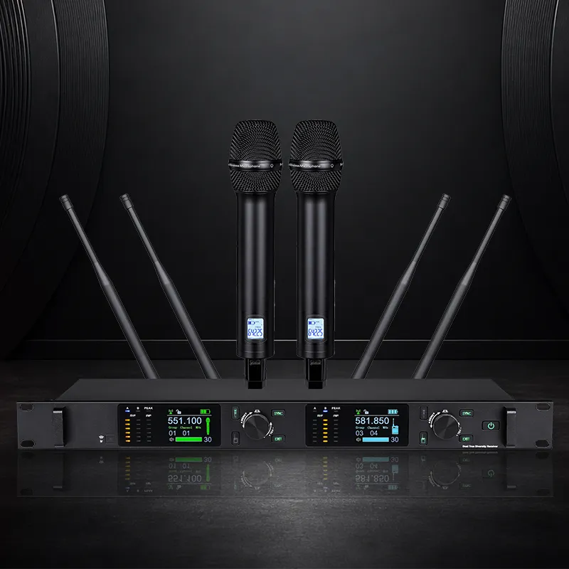BEISMIC U-9800 双通道真分集无线麦克风系统