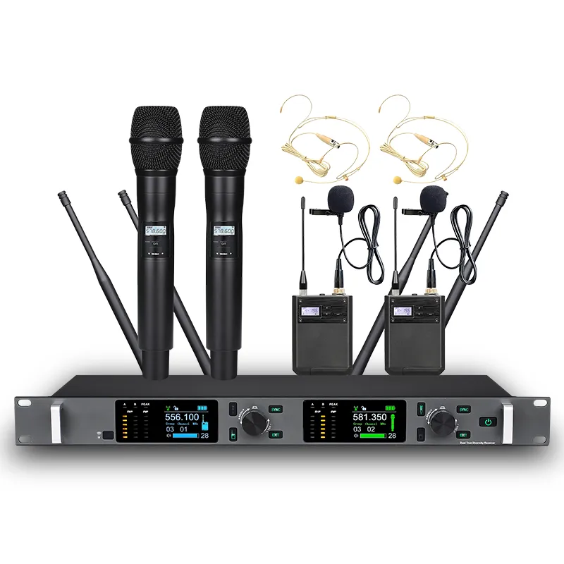 Optional BEISMIC U-9800 handheld, lavalier and headset microphones